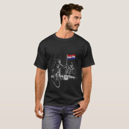 Kroatien Flagge im Weltraum Astronaut Mond T-Shirt