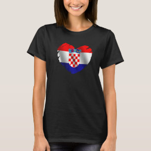 Kroatien-Flagge in Herzform kroatisch Kroatien T-Shirt