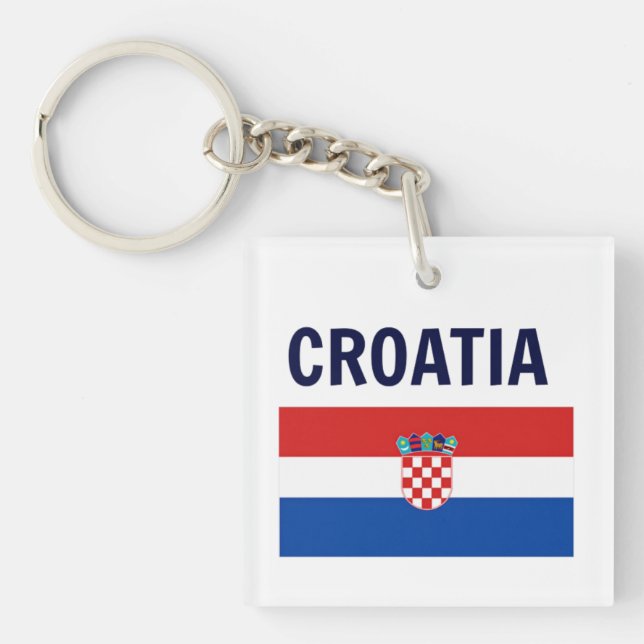 Kroatien - Flagge Kroatiens Schlüsselanhänger (Vorderseite)