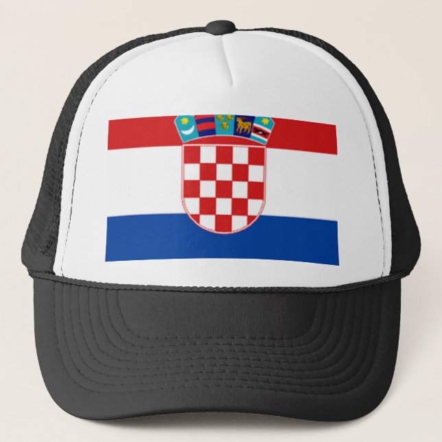 Kroatien: Flagge Kroatiens Truckerkappe (Vorderseite)