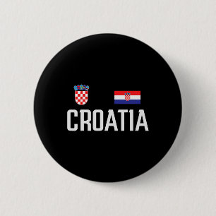 Kroatien-Flagge kroatischer Fußballfan Männer Frau Button