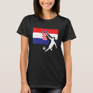 Kroatien Flagge mit Fußballspieler T-Shirt