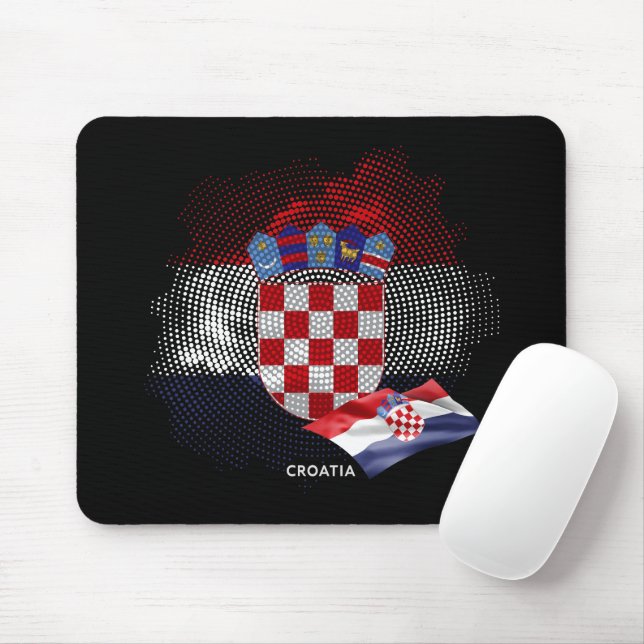 Kroatien-Flagge Mousepad (Mit Mouse)