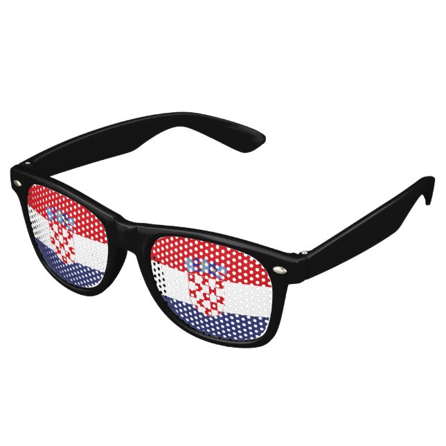 Kroatien-Flagge Partybrille (Schrägansicht)