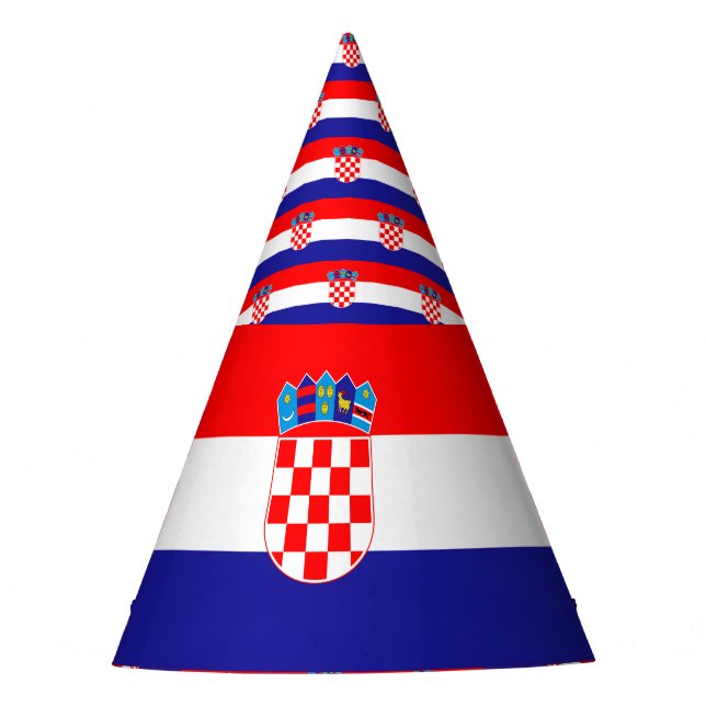 Kroatien-Flagge Partyhütchen (Vorderseite)