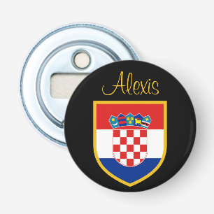Kroatien-Flagge personalisiert Flaschenöffner