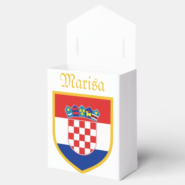 Kroatien-Flagge Personalisiert Geschenkschachtel (Geöffnet)