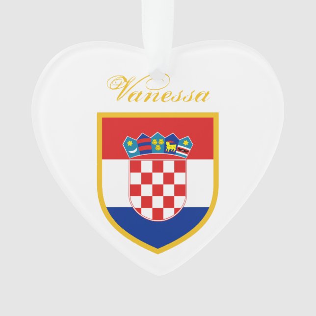 Kroatien - Flagge Personalisiert Ornament (Vorderseite)