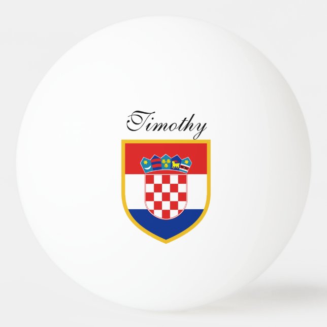 Kroatien-Flagge personalisiert Tischtennisball (Vorderseite)