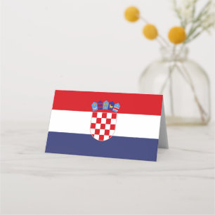 Kroatien-Flagge Platzkarte