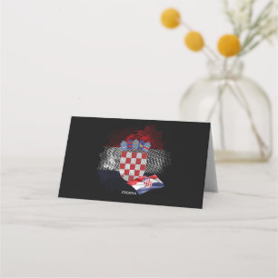Kroatien-Flagge Platzkarte