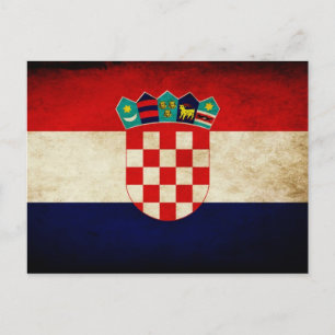 Kroatien-Flagge Postkarte