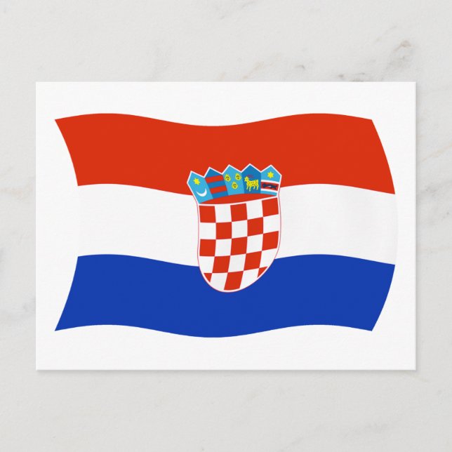 Kroatien Flagge Postkarte (Vorderseite)