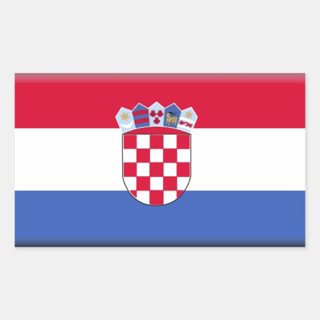 Kroatien-Flagge Rechteckiger Aufkleber (Vorderseite)