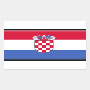 Kroatien-Flagge Rechteckiger Aufkleber