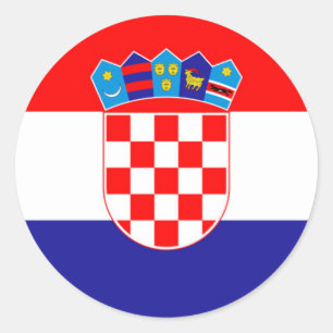 Kroatien-Flagge Runder Aufkleber