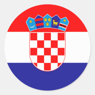 Kroatien-Flagge Runder Aufkleber
