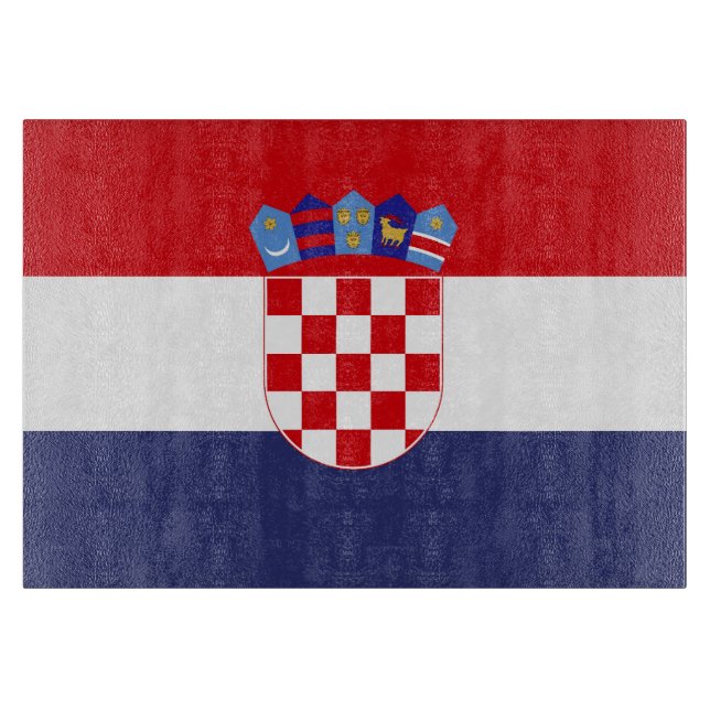 Kroatien-Flagge Schneidebrett (Vorderseite)