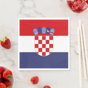 Kroatien-Flagge Serviette
