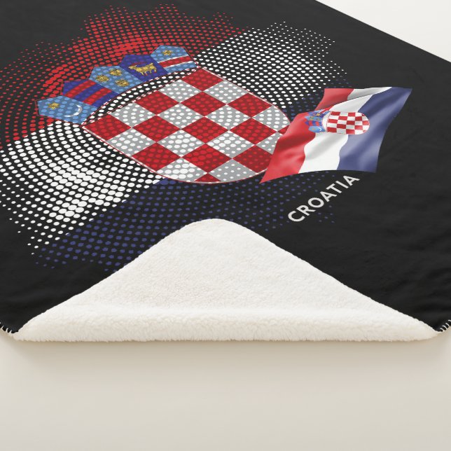 Kroatien-Flagge Sherpadecke (3/4)