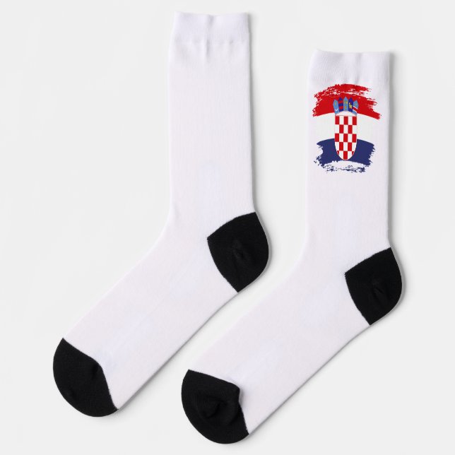 Kroatien-Flagge Socken (Linkes Detail)