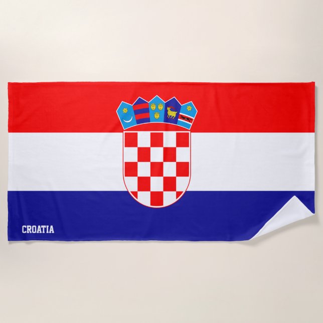 Kroatien Flagge Splendid Patriotic Strandtuch (Vorderseite)