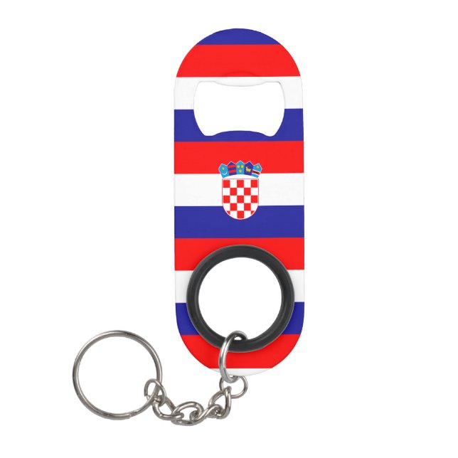Kroatien Flagge Stainless Steel Bottle Opener Mini Flaschenöffner (Vorderseite)