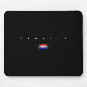 Kroatien-Flagge Stolz Vintage Retro Fußball Kroati Mousepad