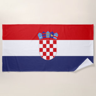 Kroatien-Flagge Strandtuch