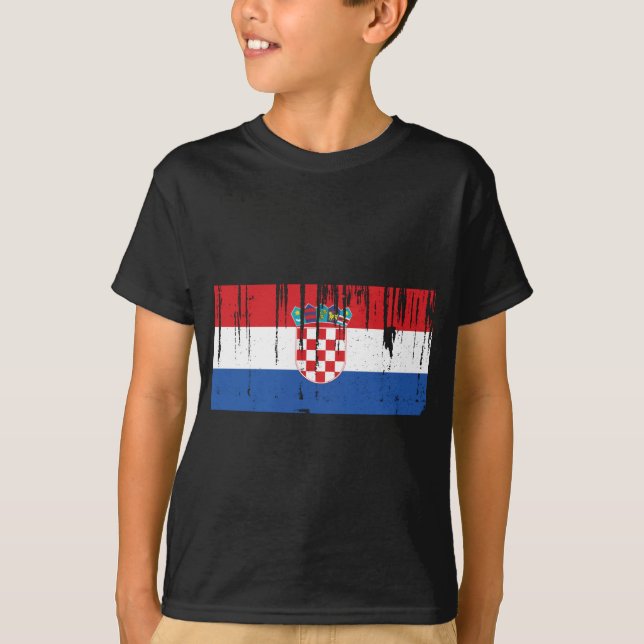 Kroatien-Flagge T-Shirt (Vorderseite)