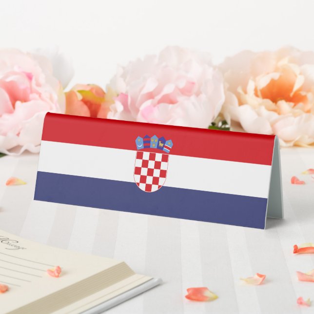 Kroatien-Flagge Tischaufsteller (In Situ (Hochzeit))