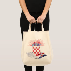 Kroatien-Flagge Tragetasche