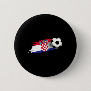 Kroatien-Flagge Trikot kroatische Fußballmannschaf Button