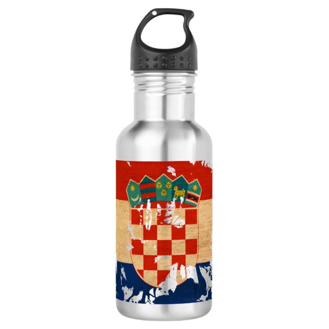 Kroatien-Flagge Trinkflasche (Vorderseite)