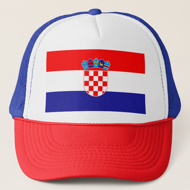 Kroatien-Flagge Truckerkappe (Vorderseite)