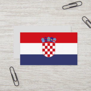 Kroatien-Flagge Visitenkarte