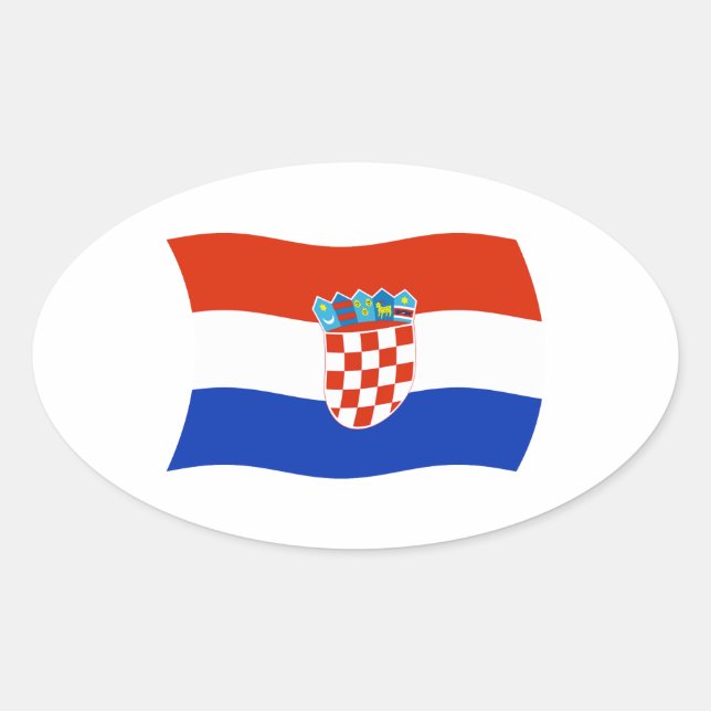 Kroatien Flaggen Aufkleber (Vorderseite)