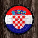 Kroatien Flaggen Dartboard & Darts / Spielbrett Dartscheibe<br><div class="desc">Dartboard: Kroatische Fahnen,  Familienspass-Spiele - Liebe mein Land,  Sommerspiele,  Ferien,  Vatertag,  Geburtstagsparty,  Uni-Schüler / Sportfans</div>