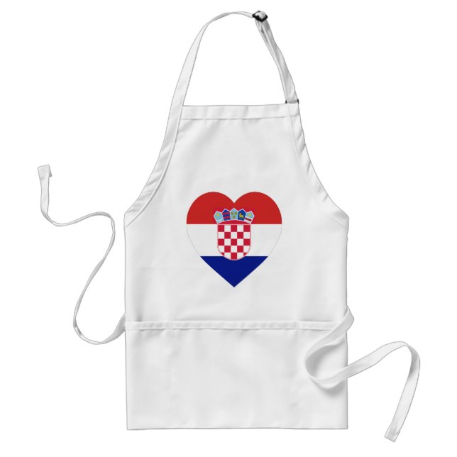 Kroatien-Flaggen-Herz Schürze (Vorne)