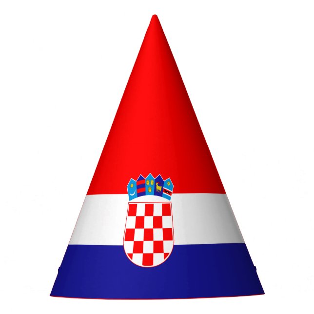 Kroatien-Flaggen-Party-Hat Partyhütchen (Vorderseite)