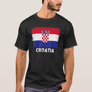 Kroatien Flaggen unterstützen kroatische Volksfrau T-Shirt