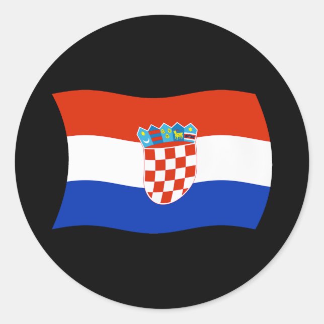 Kroatien Flaggenaufkleber Runder Aufkleber (Vorderseite)