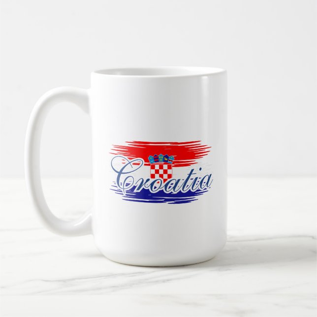 Kroatien-Flaggenkarte Kaffeetasse (Links)