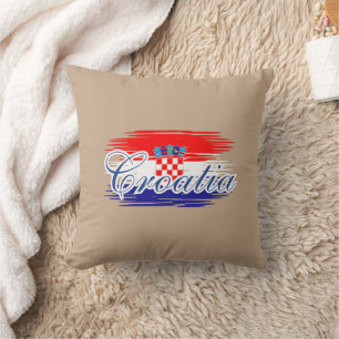 Kroatien-Flaggenkarte Kissen