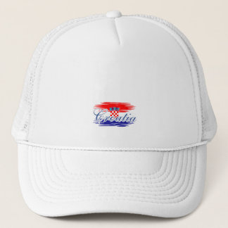Kroatien-Flaggenkarte Truckerkappe