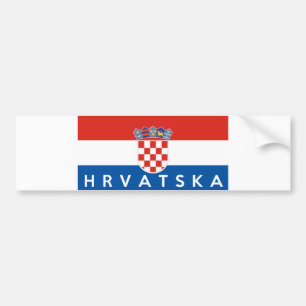 Kroatien-Flaggenland hrvatska Textname Autoaufkleber