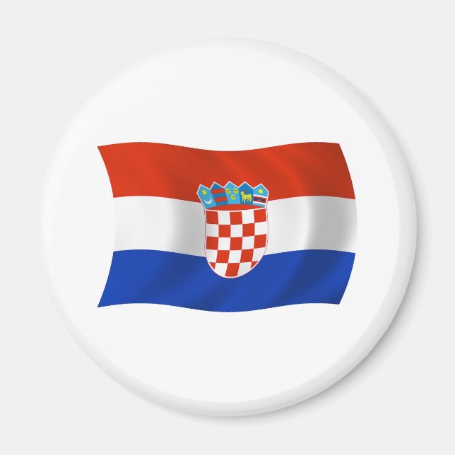 Kroatien Flaggenmagnet Magnet (Vorne)