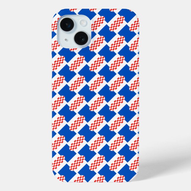 Kroatien-Flaggenmuster Case-Mate iPhone Hülle (Rückseite)