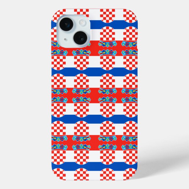 Kroatien-Flaggenmuster Case-Mate iPhone Hülle (Rückseite)