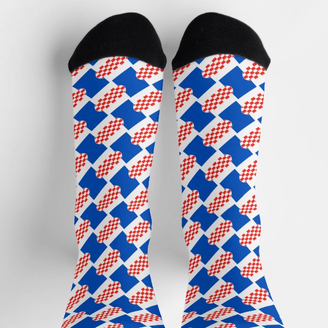 Kroatien-Flaggenmuster Socken (Oben)
